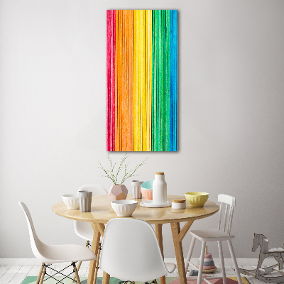 Acrylic glass print Colorful stripes