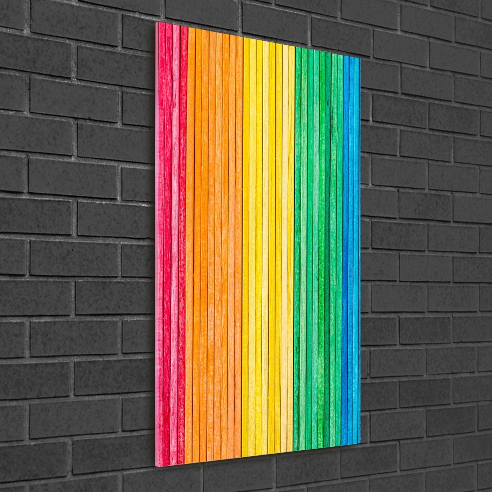 Acrylic glass print Colorful stripes