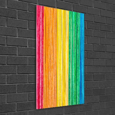 Acrylic glass print Colorful stripes