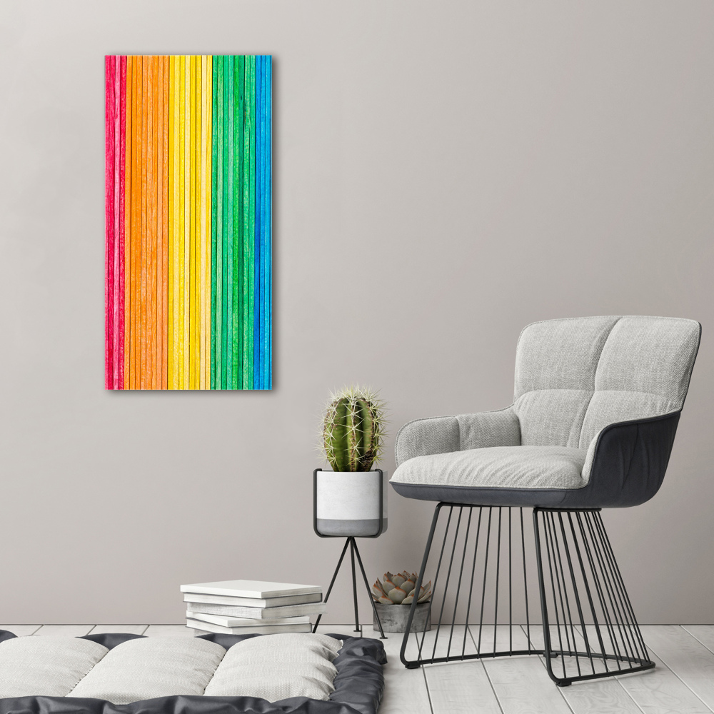 Acrylic glass print Colorful stripes