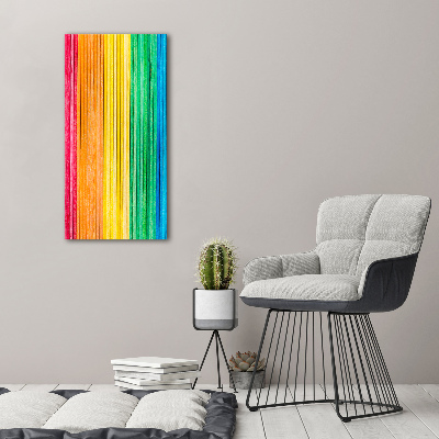 Acrylic glass print Colorful stripes