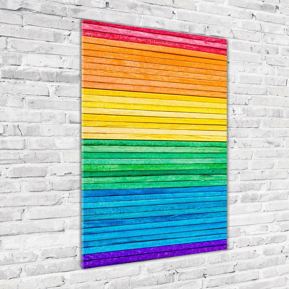 Acrylic glass print Colorful stripes