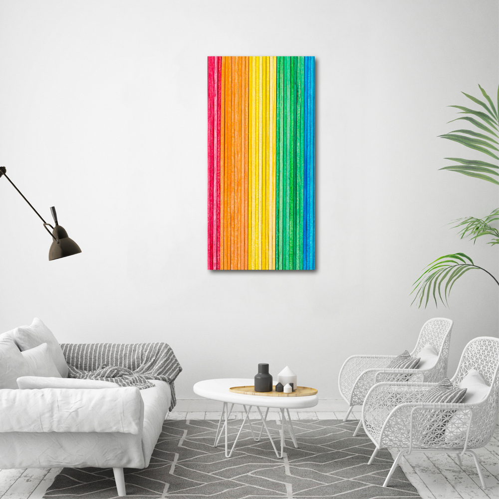 Acrylic glass print Colorful stripes