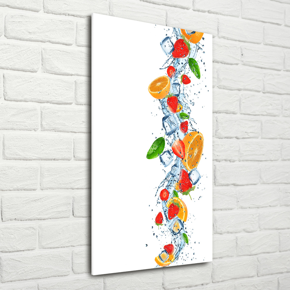 Acrylic print Fruit and ice