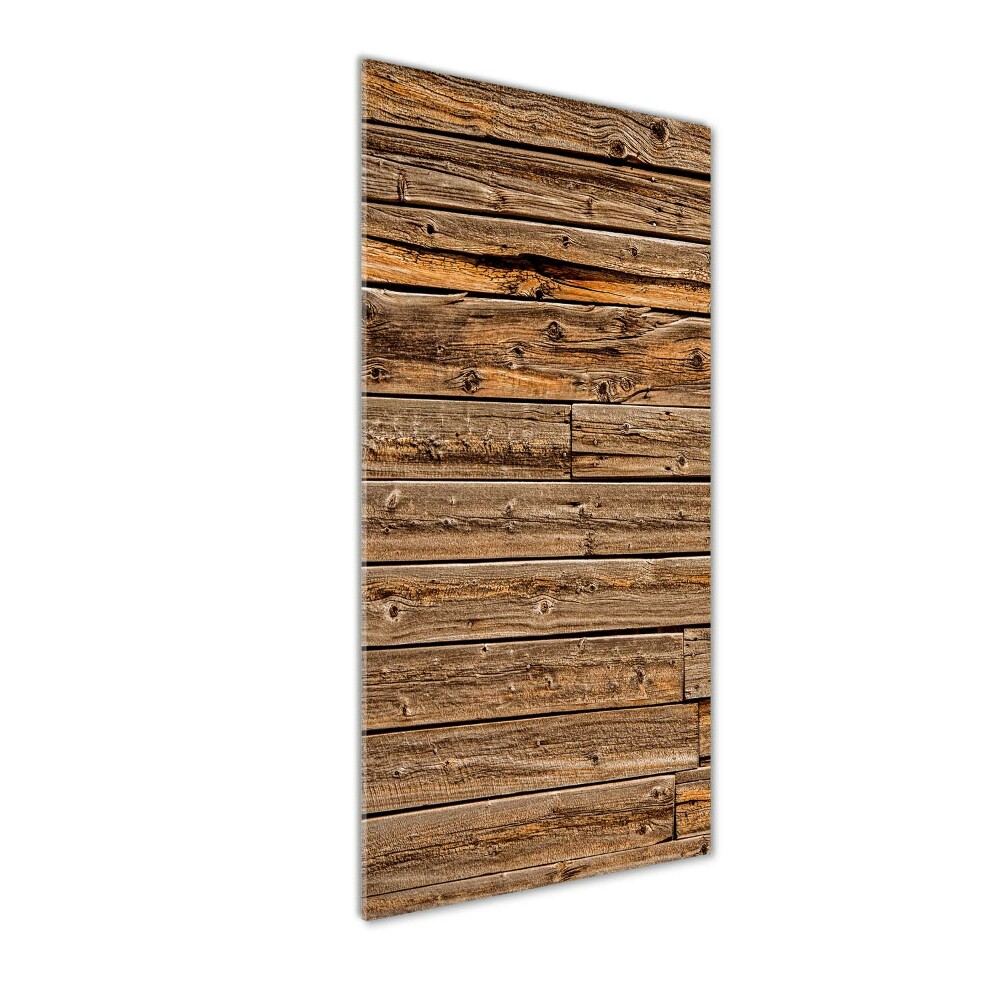 Acrylic glass print Wooden wall