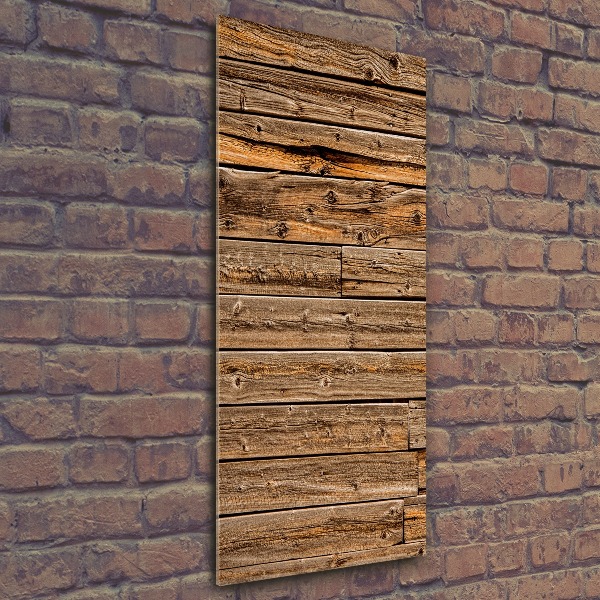 Acrylic glass print Wooden wall