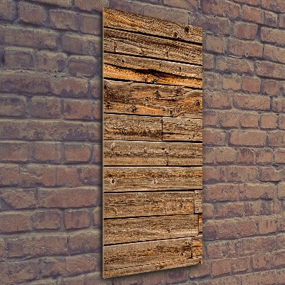 Acrylic glass print Wooden wall