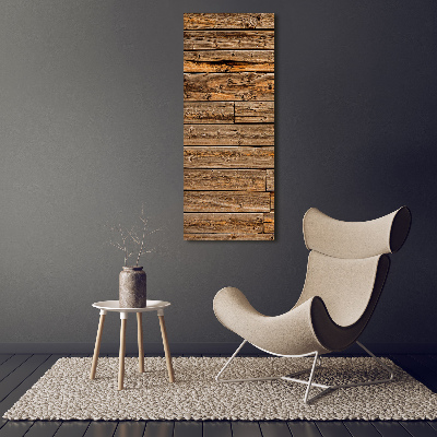 Acrylic glass print Wooden wall