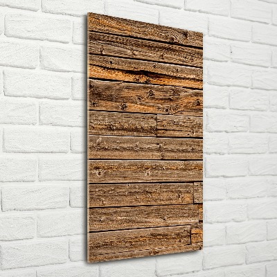 Acrylic glass print Wooden wall