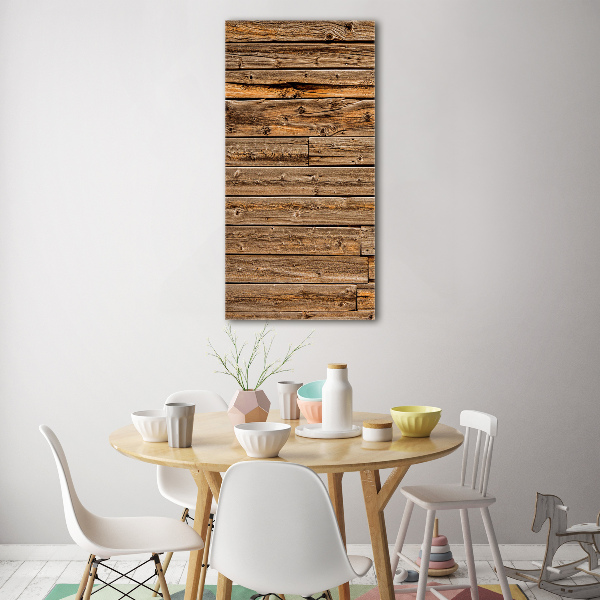 Acrylic glass print Wooden wall