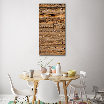 Acrylic glass print Wooden wall