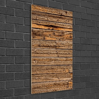 Acrylic glass print Wooden wall