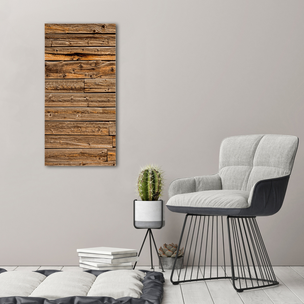 Acrylic glass print Wooden wall