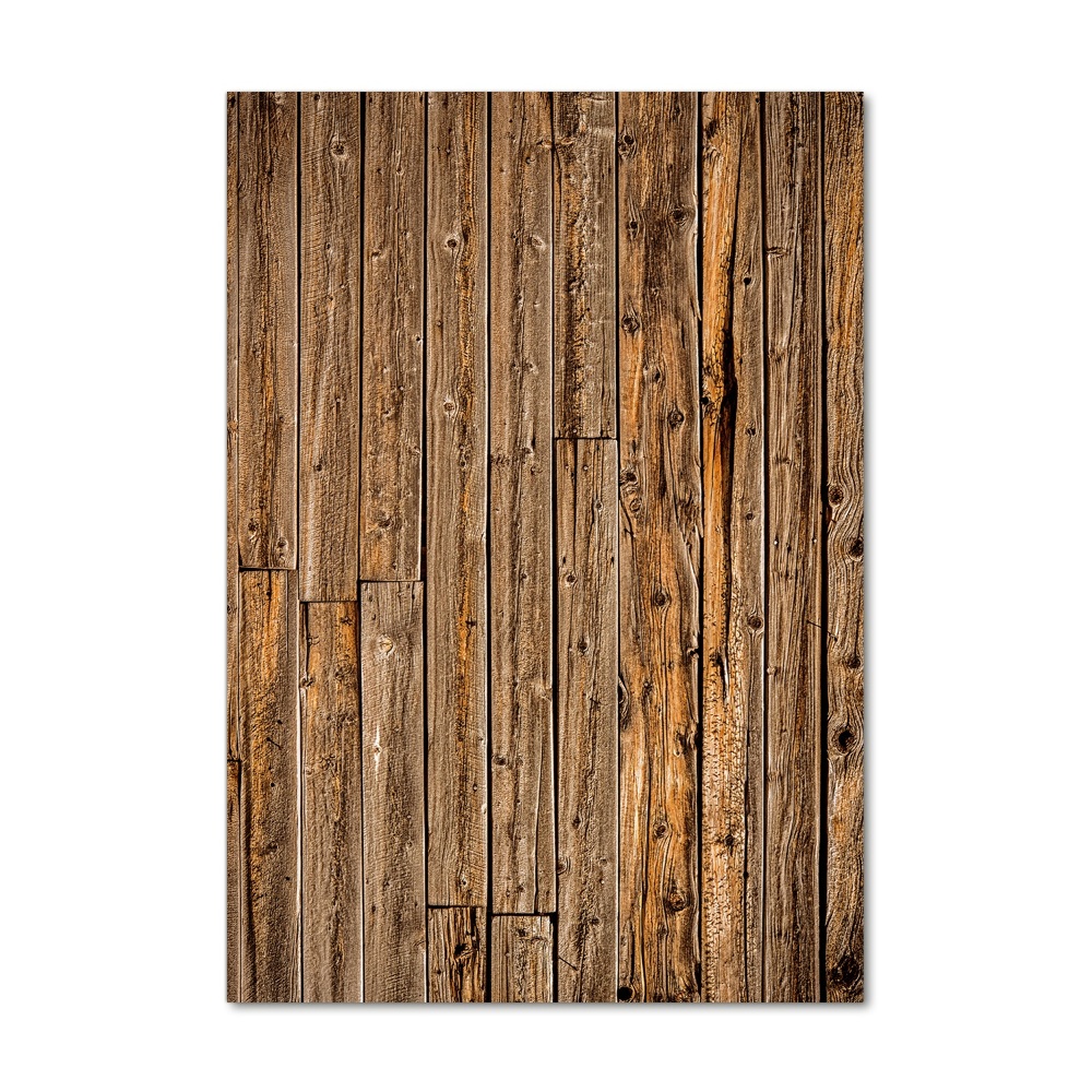 Acrylic glass print Wooden wall