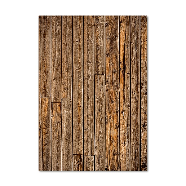 Acrylic glass print Wooden wall