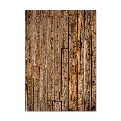 Acrylic glass print Wooden wall