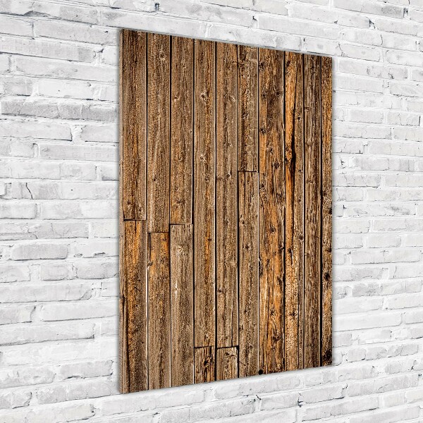 Acrylic glass print Wooden wall