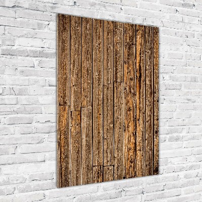 Acrylic glass print Wooden wall