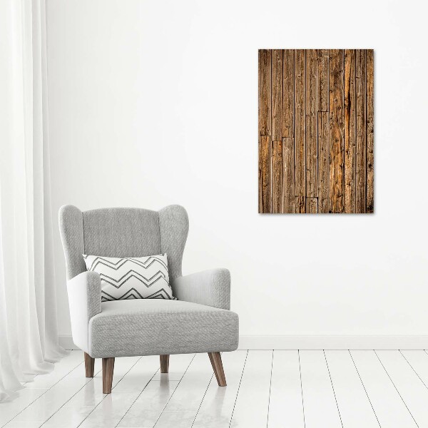 Acrylic glass print Wooden wall