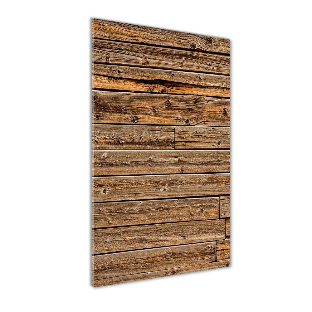 Acrylic glass print Wooden wall