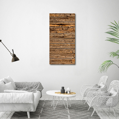 Acrylic glass print Wooden wall