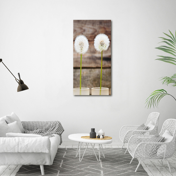 Wall art acrylic dandelions