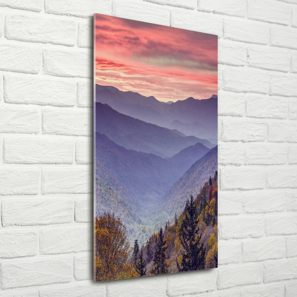 Print on acrylic Fog over the mountains