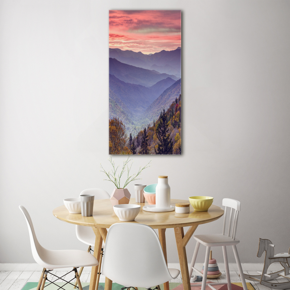 Print on acrylic Fog over the mountains