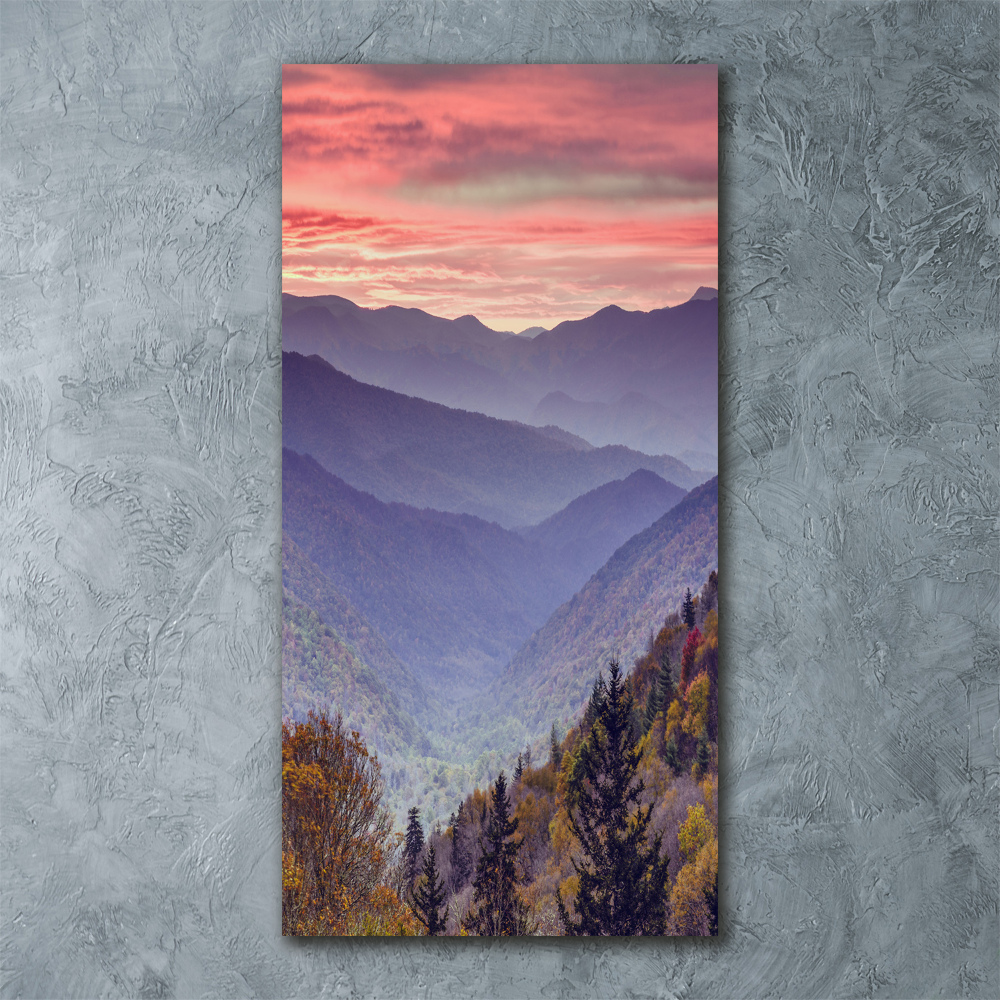 Print on acrylic Fog over the mountains