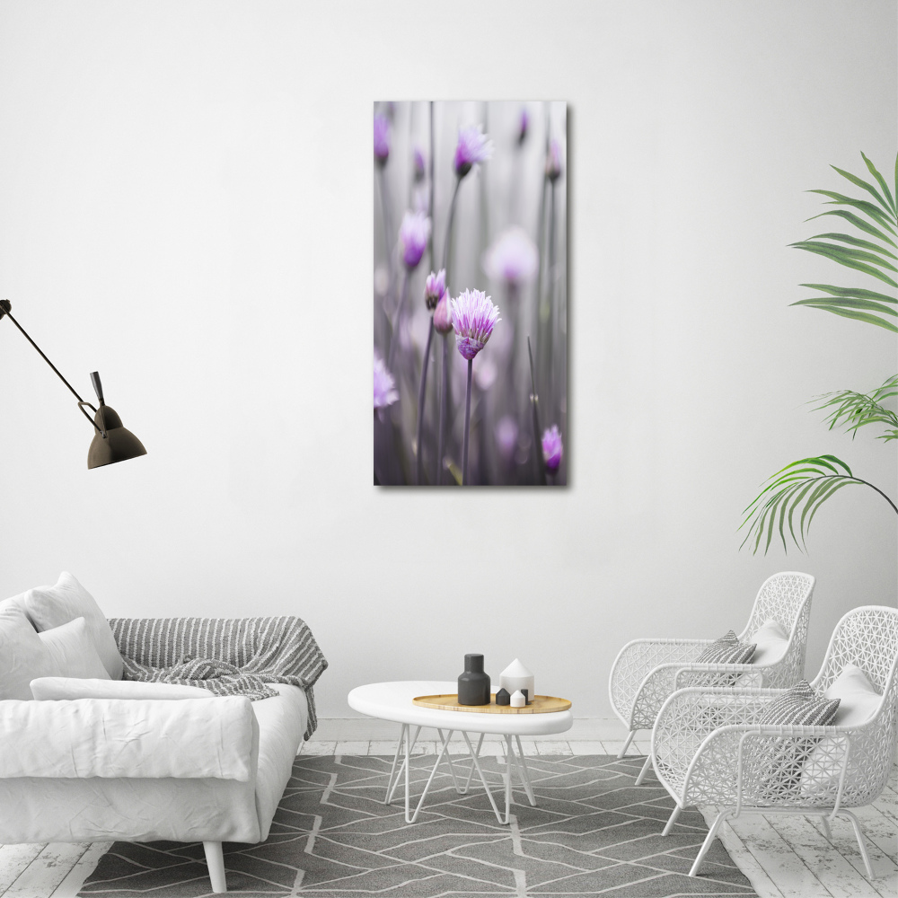 Wall art acrylic Chives flowers