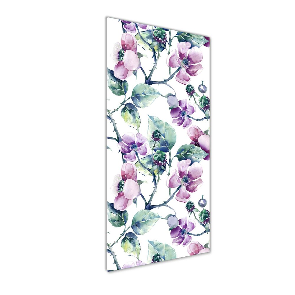 Acrylic wall art Blackberry flowers