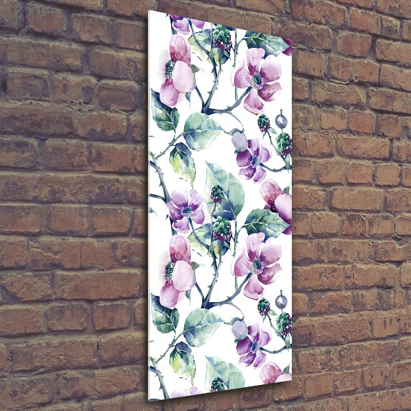 Acrylic wall art Blackberry flowers