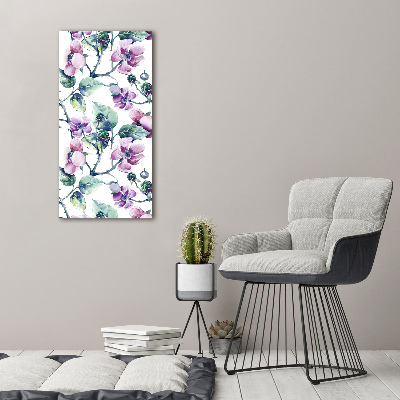 Acrylic wall art Blackberry flowers