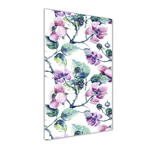 Acrylic wall art Blackberry flowers