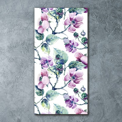 Acrylic wall art Blackberry flowers