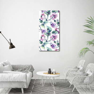 Acrylic wall art Blackberry flowers