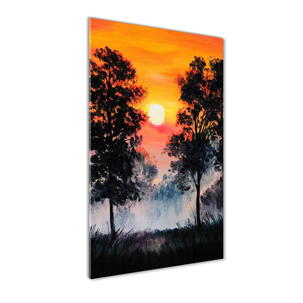 Wall art acrylic Sunset forest