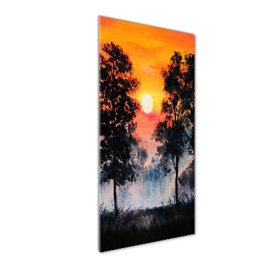 Wall art acrylic Sunset forest