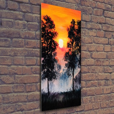 Wall art acrylic Sunset forest