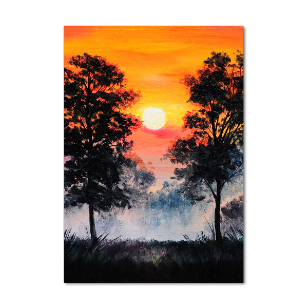 Wall art acrylic Sunset forest