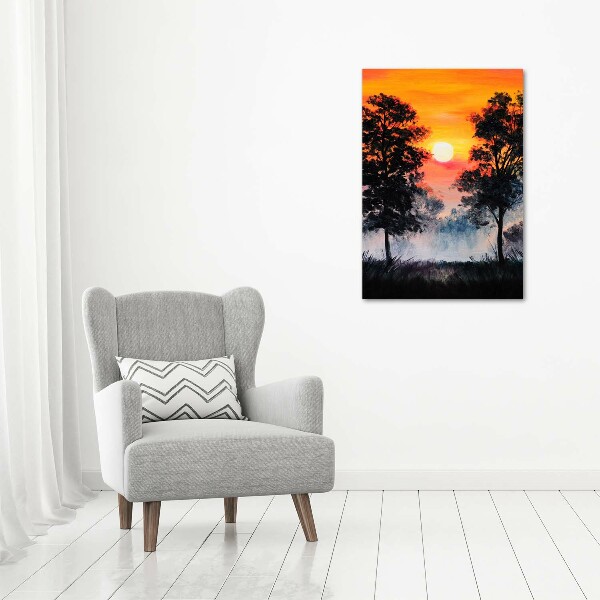 Wall art acrylic Sunset forest