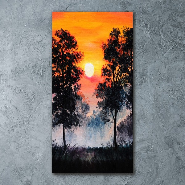 Wall art acrylic Sunset forest