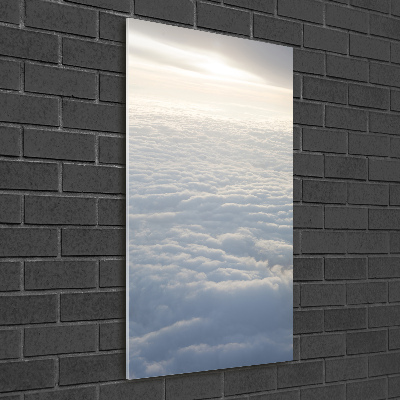 Acrylic wall art Flight over the clouds