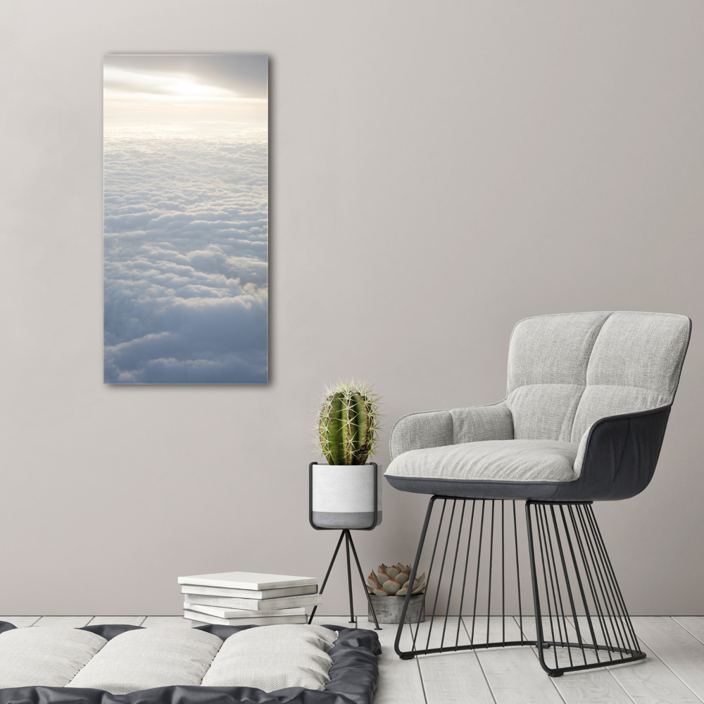 Acrylic wall art Flight over the clouds