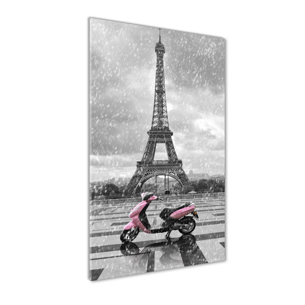 Print on acrylic Eiffel tower scooter