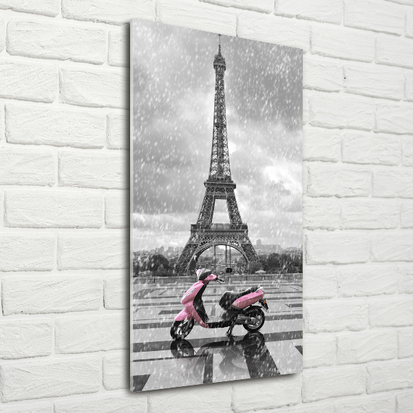 Print on acrylic Eiffel tower scooter