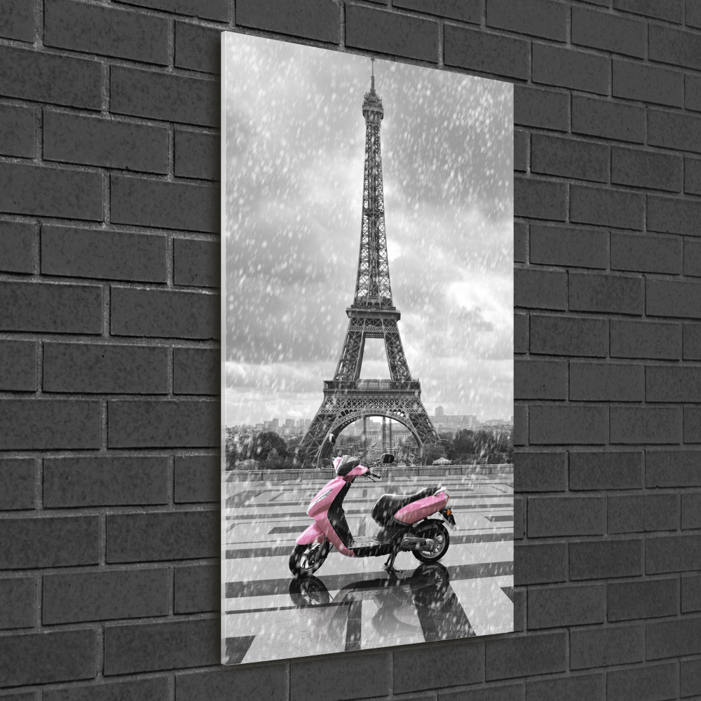 Print on acrylic Eiffel tower scooter