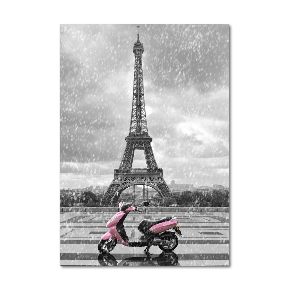 Print on acrylic Eiffel tower scooter