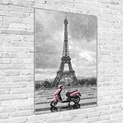 Print on acrylic Eiffel tower scooter