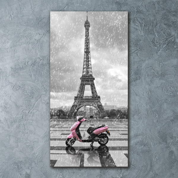 Print on acrylic Eiffel tower scooter